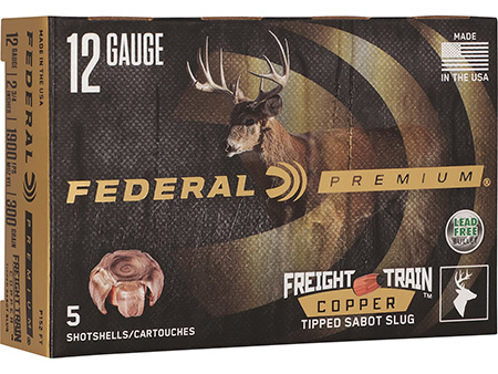 [604544696639] Federal P152FT Premium Freight Train 12Gauge 2.75" SlugShot 5 Per Box/10 Case