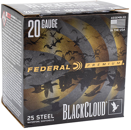 [604544698909] Federal PWUX20924 Premium Black Cloud 20Gauge 3" 1oz 25 Per Box/10 Case