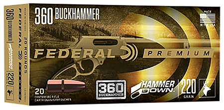 [604544696745] Federal LG360BH1 Premium HammerDown 360Buckhammer 220gr Soft Point 20 Per Box/10 Case