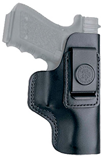 [792695219873] DeSantis Gunhide 031BBD9Z0 Insider  OWB Black Leather Belt Clip Compatible w/Ruger LC9/Glock 42/43 Left Hand