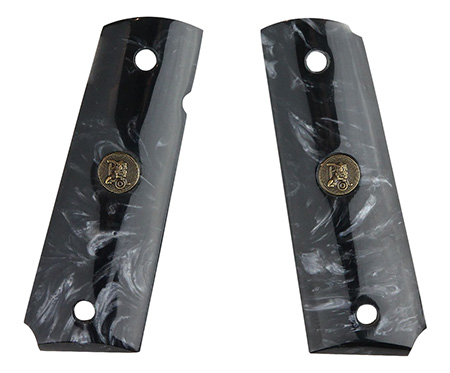 [034337620006] Pachmayr 62000 Custom Grip Black Simulated Pearl Panels for 1911 with Ambidextrous Safety