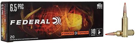 [604544695243] Federal F65PRCTFS1 Fusion  6.5PRC 140gr Tipped Fusion 20 Per Box/10 Case