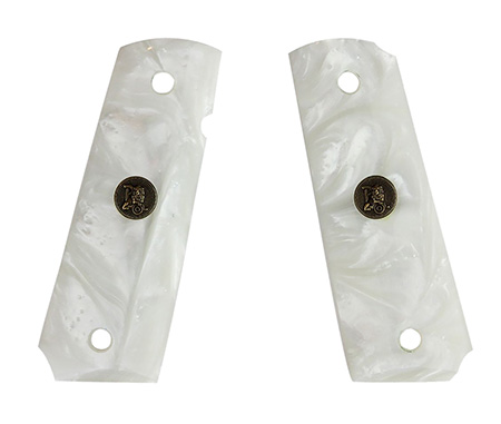 [034337620013] Pachmayr 62001 Custom Grip White Simulated Pearl Panels for 1911 with Ambidextrous Safety