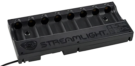[080926202337] Streamlight 20233 8-Unit Bank Charger  Black SL-59/CR123A Battery 12V DC