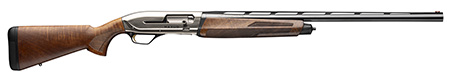 [023614858881] Browning 011779204 Maxus II Upland Full Size 12 Gauge Semi-Auto 3" 4, 2 3/4" Shells 28" Matte Blued Vent Rib Barrel, Satin Nickel Aluminum Receiver,  Grade I Turkish Walnut Wood Stock w/Adj Shim