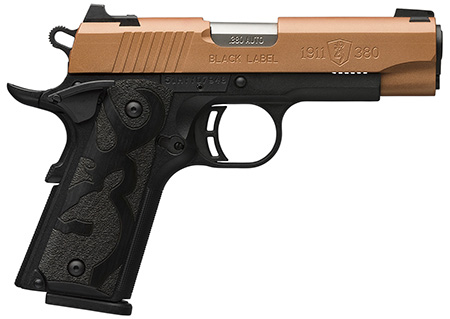 [023614861768] Browning 051993492 1911-380 Black Label Compact Frame 380 ACP 8+1 3.63" Matte Stainless Steel Barrel, Northern Lights Cerakote Serrated Steel Slide, Matte Black Polymer Frame w/Beavertail