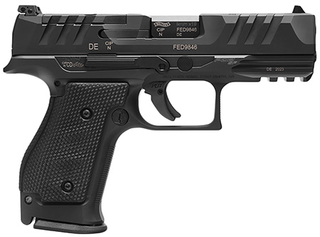 [723364228780] Walther Arms 2872111 PDP Steel Frame 9mm Luger 15+1 4" Black Steel Barrel, Matte Black Tenifer Optic Ready/Serrated Steel Slide, Black Steel Frame w/Picatinny Rail, Textured Wraparound Grip