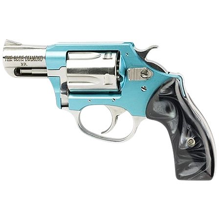 [678958538793] Charter Arms 53879 Undercover Lite Blue Diamond 38 Special 5rd 2" Hi-Polished Stainless Barrel/Cylinder, Aluminum Frame w/Blue Diamond Finish, Finger Grooved Black Rubber Grip