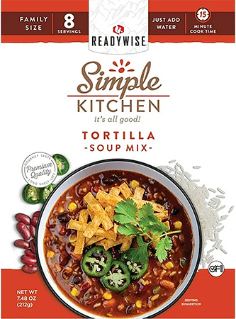 [850045543624] ReadyWise RWSK05063 Simple Kitchen Tortilla Soup 8 Servings Per Pouch, 6 Per Case