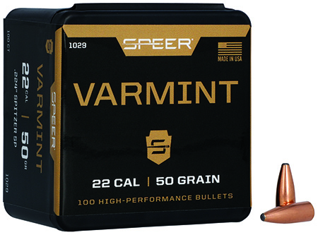 [076683010292] Speer 1029 Varmint  22Cal 50gr Jacketed Soft Point 100 Per Box/5 Case