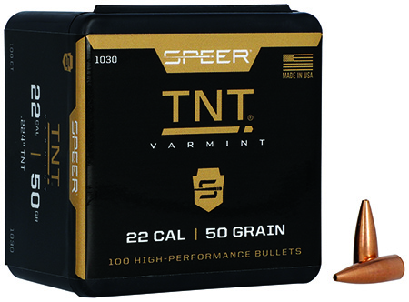 [076683010308] Speer 1030 TNT  22Cal 50gr Jacketed Hollow Point 100 Per Box/5 Case