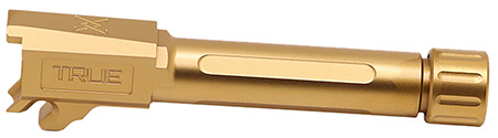 [719104536277] True Precision Inc TPP365BXTG Sig P365  9mm 3.10" Threaded Gold TiN Stainless Steel, Fits Sig P365/P365 SAS/P365X