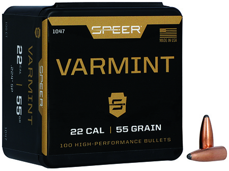 [076683010476] Speer 1047 Varmint  22Cal 55gr Jacketed Soft Point 100 Per Box/5 Case