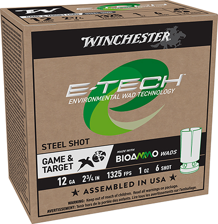 [020892027633] Winchester Ammo WCL12S6 E-Tech  12Gauge 2.75" 1oz 6Shot 25 Per Box/10 Case