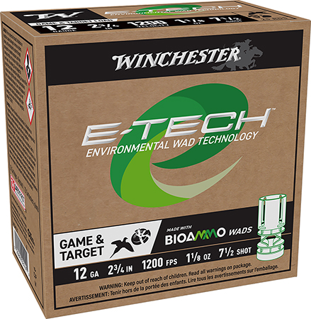 [020892027619] Winchester Ammo WCM127 E-Tech  12Gauge 2.75" 1 1/8oz 7.5Shot 25 Per Box/10 Case
