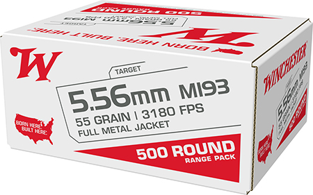 [020892228320] Winchester Ammo WM193500  M193 5.56mm 55gr Full Metal Jacket 500 Per Box/2 Case