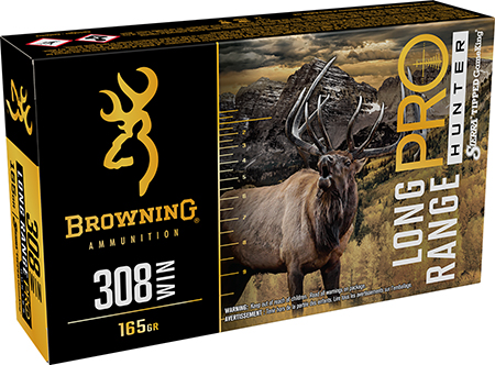 [020892230194] Browning Ammo B192503082 Long Range Pro  308Win 165gr 20 Per Box/10 Case