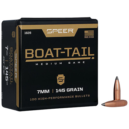 [076683016287] Speer 1628 Boat-Tail  7mm 145gr Jacketed Soft Point Boat Tail 100 Per Box/5 Case