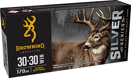 [020892232181] Browning Ammo B192630301  Silver 30-30Win 170gr Plated Soft Point 20 Per Box/10 Case