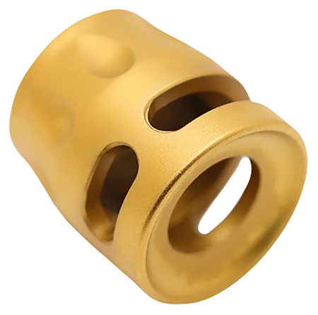 [719104540694] True Precision Inc TPSMICROG Micro Compensator S-Type Gold 416R Stainless Steel 1/2"x28 Threads 9mm/380 ACP