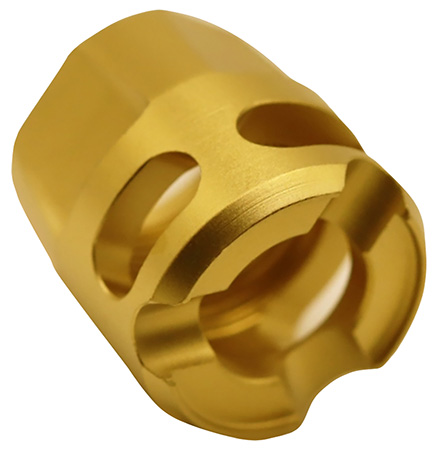 [719104540939] True Precision Inc TPYMICROG Micro Compensator Y-Type Gold 416R Stainless Steel 1/2"x28 Threads 9mm/380 ACP