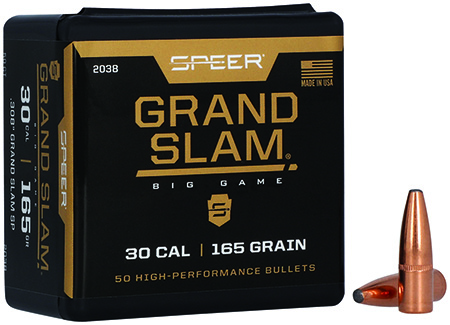 [076683020383] Speer 2038 Grand Slam  30Cal 165gr Soft Point 50 Per Box/5 Case