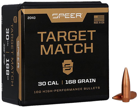 [076683020406] Speer 2040 Rifle Plinking Target Match .308 168 gr Open Tip Match Boat Tail 100 Per Box/ 5 Case