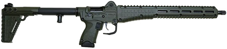 [640832009651] Kel-Tec SUB2K9GLKGRN SUB2000 Gen3 9mm Luger 15+1 16.15" Black Steel Threaded Barrel, Green Picatinny Rail Aluminum Receiver, M-LOK Handguard, Green Synthetic Folding Stock, Black Polymer Grip