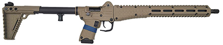[640832009668] Kel-Tec SUB2K9GLKTAN SUB2000 Gen3 9mm Luger 15+1 16.15" Black Steel Threaded Barrel, Tan Picatinny Rail Aluminum Receiver, Black Synthetic Folding Stock, Black Polymer Grip