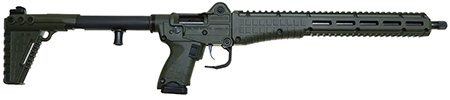 [640832009620] Kel-Tec SUB2K9GLKGRN10 SUB2000 Gen3 9mm Luger 10+1 16.15" Black Steel Threaded Barrel, Green Picatinny Rail Aluminum Receiver, M-LOK Slots Handguard, Green Synthetic Folding Stock, Black Polymer Grip