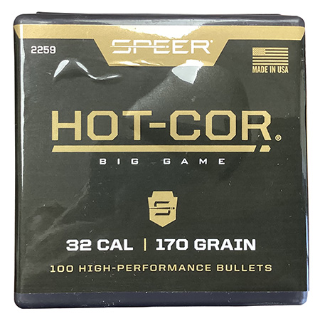 [076683022592] Speer 2259 Hot-Cor  32Cal 170gr Soft Point Flat Nose 100 Per Box/5 Case