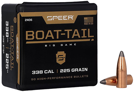 [076683024060] Speer 2406 Boat-Tail  .338 225 gr Spitzer Boat Tail Soft Point 50