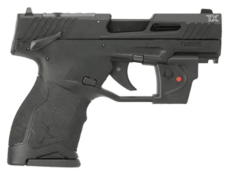 [725327940531] Taurus 1TX22131VL10 TX22C w/Optic Compact Frame 22 LR 10+1 SAO 3.60" Matte Black Steel Threaded Barrel, Black Anodized Optic Ready/Serrated Slide, Black Polymer Frame w/Picatinny Rail, Viridian Laser