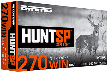 [818778024636] Ammo Inc 270W140SPA20 Hunt  270Win 140gr Soft Point 20 Per Box/10 Case