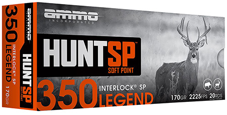 [818778024711] Ammo Inc 350L170SPA20 Hunt  350Legend 170gr Soft Point 20 Per Box/10 Case