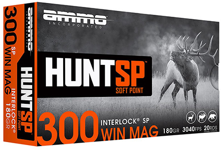 [818778024742] Ammo Inc 300WM10SPA20 Hunt  300Win 180gr Soft Point 20 Per Box/10 Case
