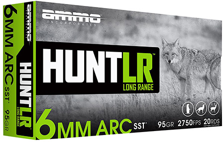 [818778024353] Ammo Inc 6ARC095SSTA20 Hunt Long Range 6mmARC 95gr Super Shock Tip 20 Per Box/10 Case