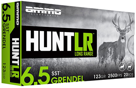 [818778024377] Ammo Inc 65GR123SSTA20 Hunt Long Range 6.5Grendel 123gr Super Shock Tip 20 Per Box/10 Case