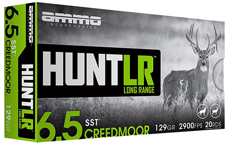 [818778023721] Ammo Inc 65CM129SSTA20 Hunt Long Range 6.5Creedmoor 129gr Super Shock Tip 20 Per Box/10 Case