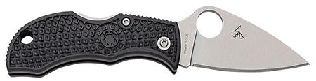 [716104017409] Spyderco MBKLFP Manbug  1.90" Stonewashed VG-10 SS Blade/ Black Textured FRN Handle