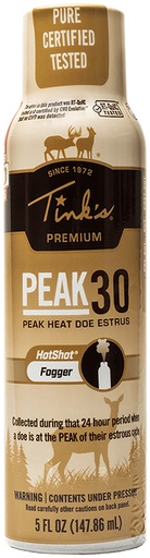 [049818218061] Tinks W5503 Peak30 Hot Shot Deer Doe In Estrus Scent 5 oz Fogger