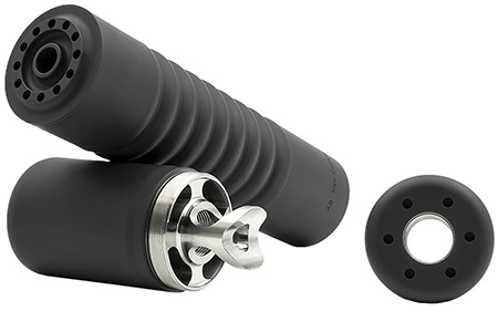 [679065310791] Ab Suppressor F22-78-BB Raptor  7.62mm 1.625" Black Titanium 5/8"x24