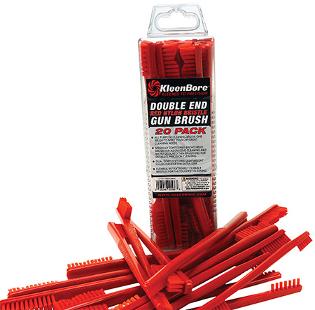[026249005668] KleenBore UT221RED20PK Double End Brush Utility Brush Red Nylon 20 Pack