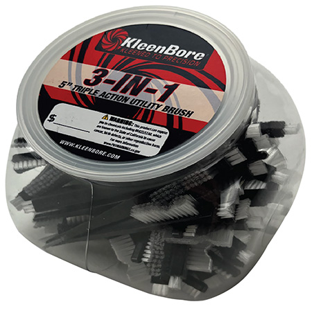 [026249005743] KleenBore UT221CGLOBE Triple Action Utility Brush 5" Nylon 50 QTY Globe