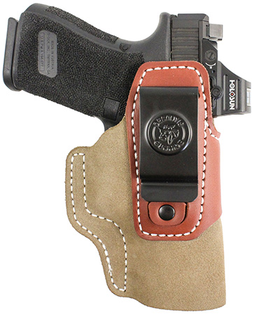 [792695375807] DeSantis Gunhide 215NJE1Z0 Transit  IWB Natural Kydex/Leather Belt Clip Glock 26/27/33 Ambidextrous