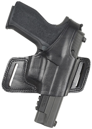 [013527157188] Bianchi 15718 Black Widow  OWB Size 14 Black Leather Belt Slide Fits Glock 17 Fits Glock 19 Fits Glock 22 Right Hand