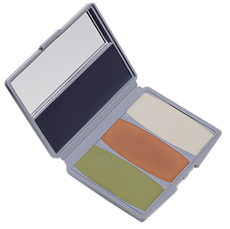 [021291002641] Hunters Specialties HS00264 Camo-Compac 4 Woodland Makeup Kit Mud Brown/Flat Black/Leaf Green/Sand