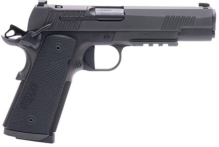 [798681682249] Sig Sauer 1911XR45BXR3 1911-X  Full Size Frame 45 ACP 8+1 5" Black DLC Carbon Steel Barrel, Black Nitron Optic Cut/Serrated Stainless Steel Slide  &  Frame w/Beavertail  &  Picatinny Rail, Black G10 Grip
