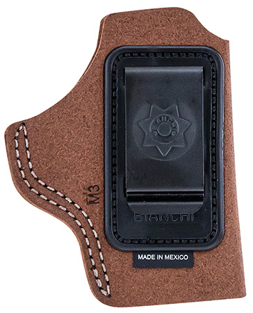 [013527103826] Bianchi 10382 6C  IWB Size 02 Tan Leather Belt Clip Fits 3" Barrels/Ruger/Colt/Charter Arms Right Hand