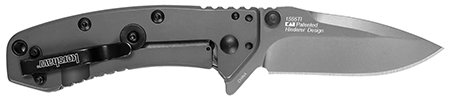 [087171033693] Kershaw 1555TIX Cryo  2.75" Folding Drop Point Plain Gray TiN 8Cr13MoV SS Blade Gray PVD Stainless Steel Handle Clamshell Packaging